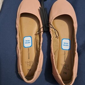 Time and Tru Women's Pink Ballet Flats